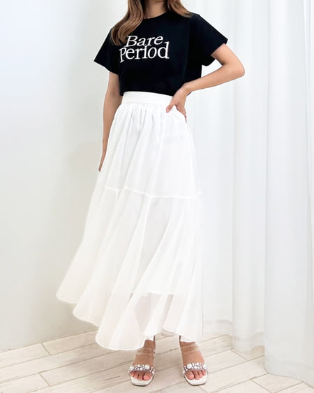INGNI（イング） sweet刺しゅうロゴTシャツ ｸﾛ