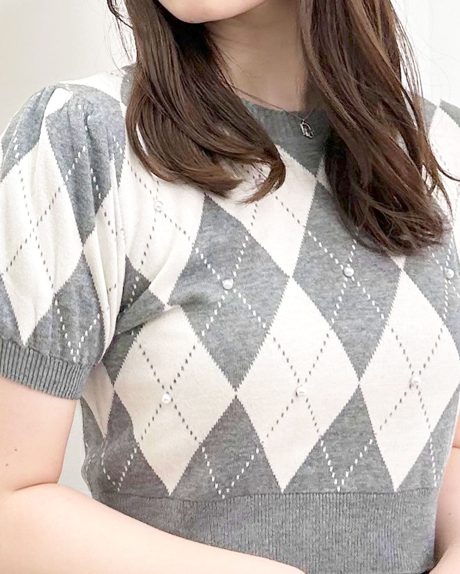美品✨希少✨COMME des GARÇONS アーガイル柄 半袖ニット
