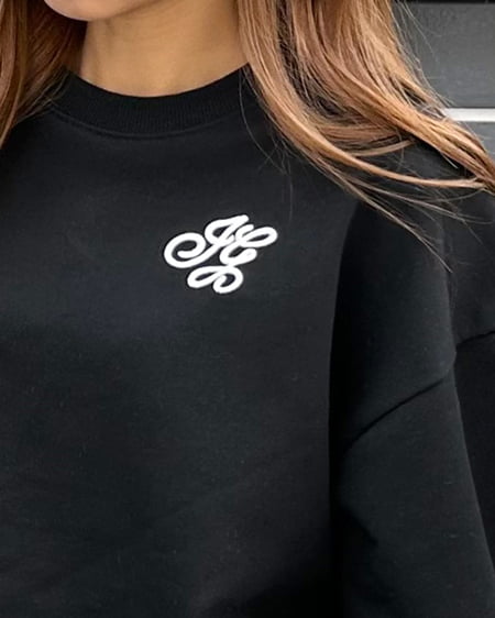 INGNI(イング) 胸ロゴスウェットチュニックワンピース クロ