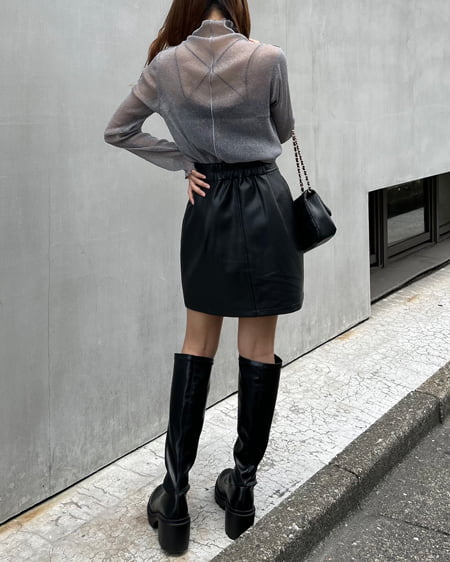INGNI（イング） ラメチュールメロウトップス ｸﾞﾚｰ