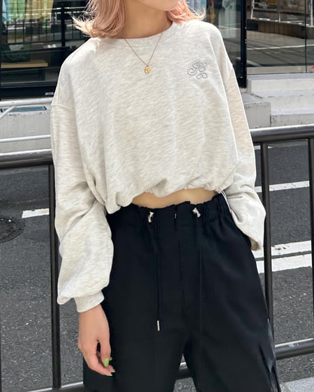 INGNI（イング） 裾ドロスト胸ロゴショートスウェットトップス ｵｰﾄﾐｰﾙ