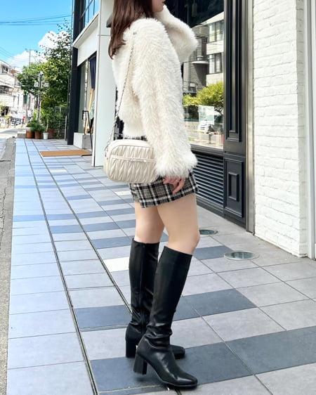 INGNI（イング） ラメフェザーヤーンニットカーディガン ｱｲﾎﾞﾘｰ