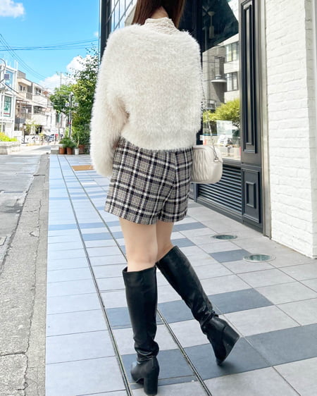INGNI（イング） ラメフェザーヤーンニットカーディガン ｱｲﾎﾞﾘｰ