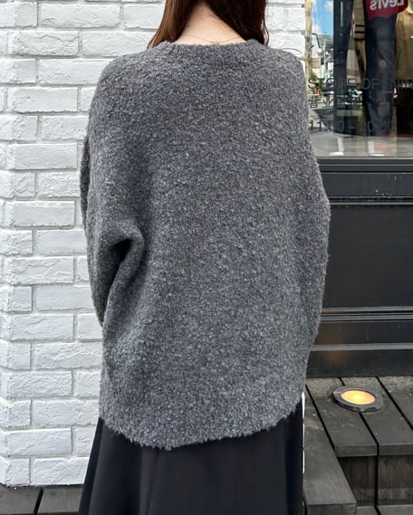 INGNI(イング) ブークレーニットカーディガン チャコールグレー