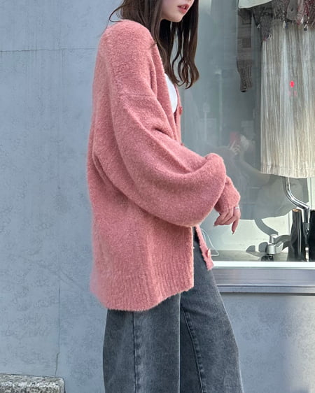 INGNI(イング) ブークレーニットカーディガン ピンク