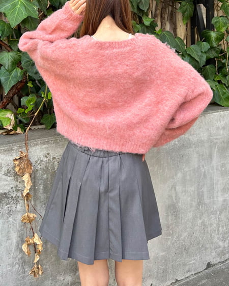 INGNI（イング） ショート丈シャギーニットカーディガン ﾋﾟﾝｸ