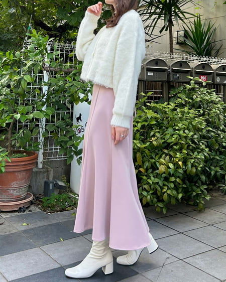 INGNI（イング） ショート丈シャギーニットカーディガン ｱｲﾎﾞﾘｰ