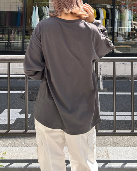 INGNI（イング） イーグルロゴロングTシャツ ｽﾐｸﾛ/ﾌﾞﾙｰ