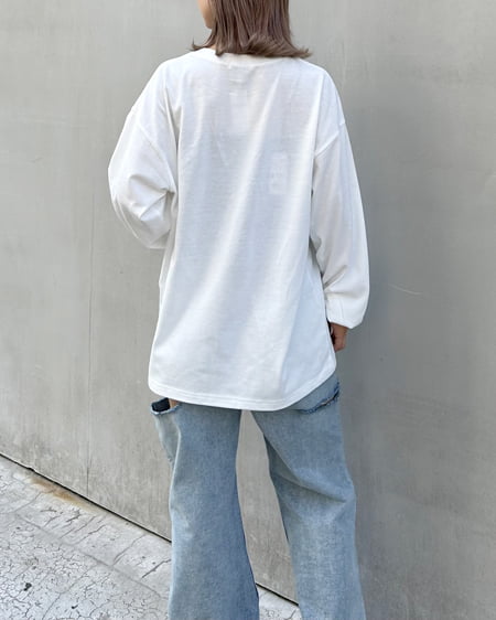 INGNI（イング） イーグルロゴロングTシャツ ｵﾌﾎﾜｲﾄ/ｱｶ