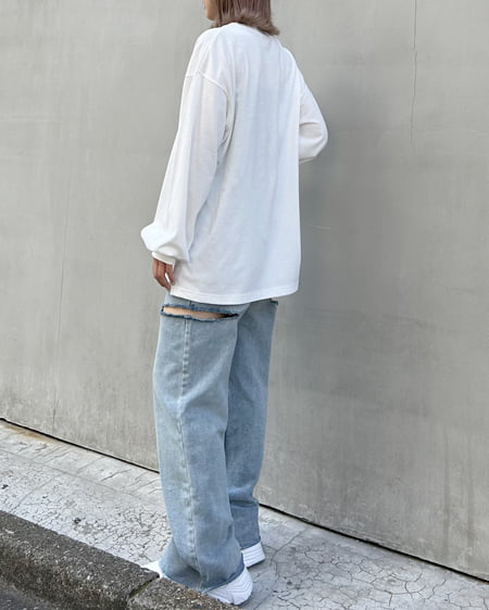 INGNI（イング） イーグルロゴロングTシャツ ｵﾌﾎﾜｲﾄ/ｱｶ