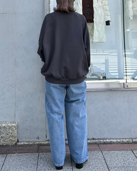 INGNI（イング） ラグランロゴスウェットチュニック ﾁｬｺｰﾙｸﾞﾚｰ