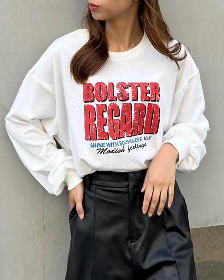 かすれプリントロゴチュニックロングTシャツ