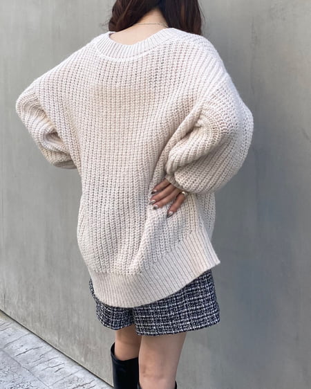 INGNI（イング） 畦モヘアタッチニットカーディガン ｱｲﾎﾞﾘｰ