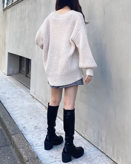 INGNI（イング） 畦モヘアタッチニットカーディガン ｱｲﾎﾞﾘｰ
