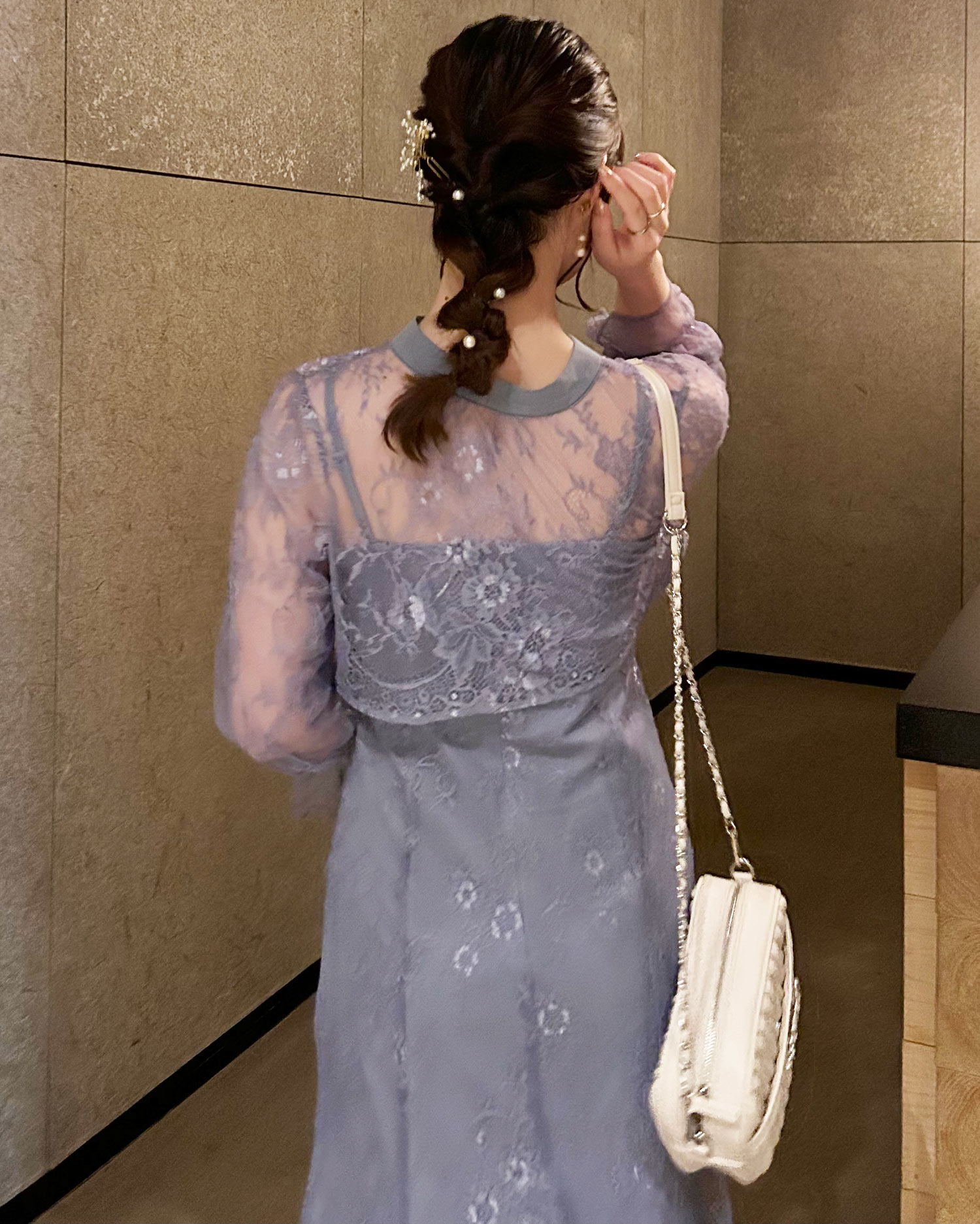 WEB限定】【セットアイテム】2Wayボレロ＋レースキャミワンピース／SET 