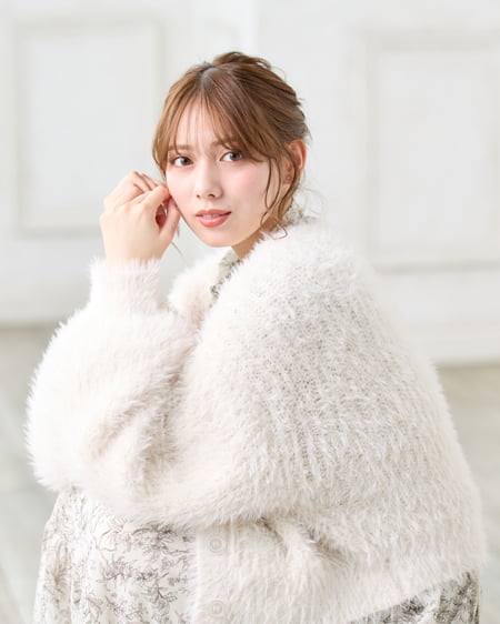 INGNI（イング） デコルテカットアウト花柄フリルワンピース ｱｲﾎﾞﾘｰ