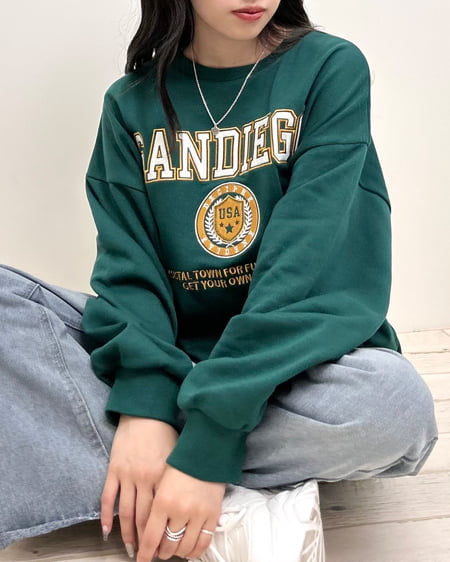 INGNI(イング) カレッジロゴチュニック グリーン