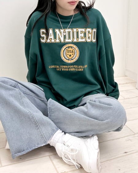 INGNI(イング) カレッジロゴチュニック グリーン