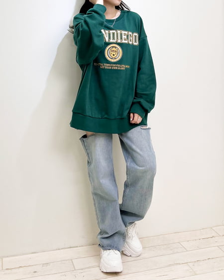 INGNI(イング) カレッジロゴチュニック グリーン