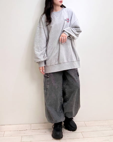 INGNI（イング） Backサークルチュニック ｸﾞﾚｰ