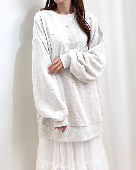 INGNI（イング） パールビジュー付スウェットチュニック ｵｰﾄﾐｰﾙ