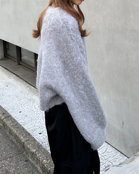 INGNI(イング) ショート丈シャギーニット グレー