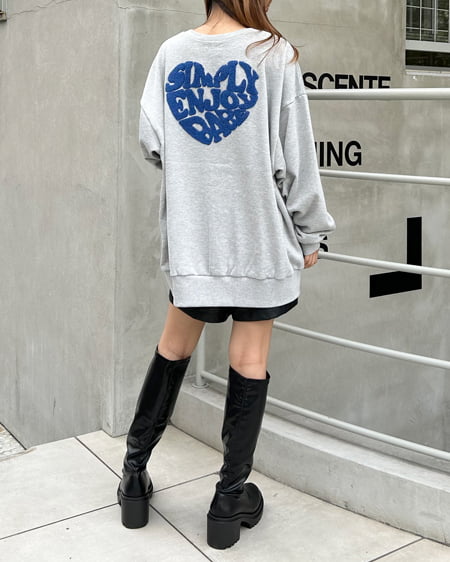 INGNI（イング） Backハートロゴサガラ刺しゅうチュニック ｸﾞﾚｰ