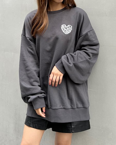 INGNI(イング) Backハートロゴサガラ刺しゅうチュニック チャコールグレー