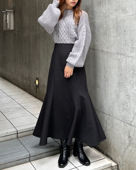 INGNI（イング） BackレースUPマーメイドスカート ｸﾛ