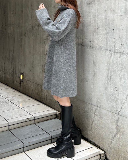 INGNI（イング） プラットフォームストレッチロングブーツ ｸﾛ