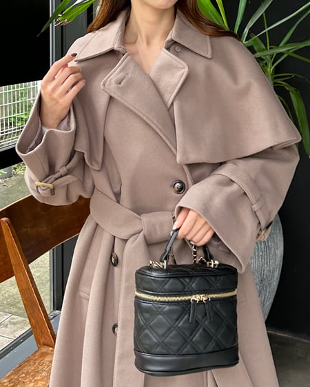 INGNI(イング) ケープセットAラインコート モカ