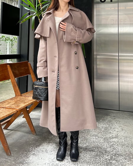 INGNI(イング) ケープセットAラインコート モカ