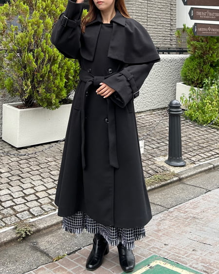 INGNI(イング) ケープセットAラインコート クロ