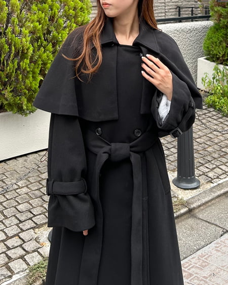 INGNI(イング) ケープセットAラインコート クロ