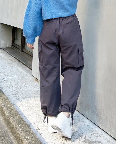 INGNI(イング) 綿ツイルドローコードカーゴ/パンツ チャコールグレー