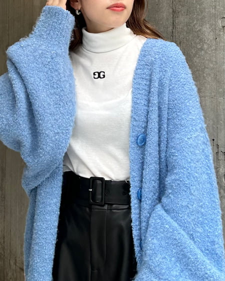 INGNI(イング) ブークレーニットカーディガン ブルー