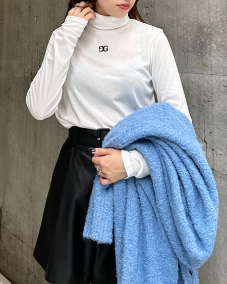 INGNI(イング) ブークレーニットカーディガン ブルー