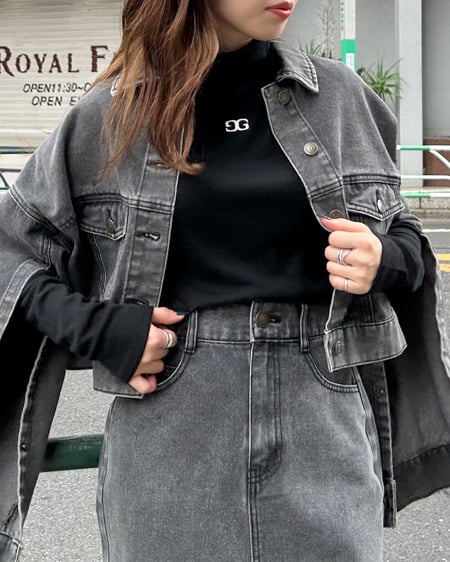 INGNI(イング) 袖スリットGジャン(セットアップ対応) グレー