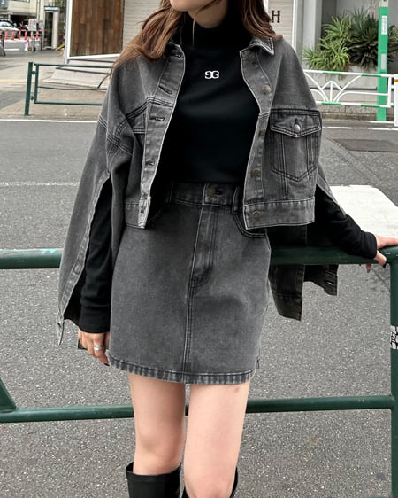 INGNI(イング) 袖スリットGジャン(セットアップ対応) グレー