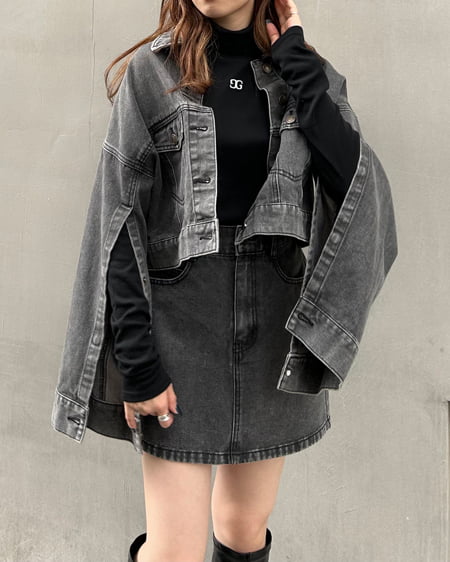 INGNI(イング) 袖スリットGジャン(セットアップ対応) グレー