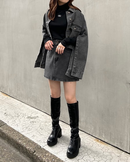 INGNI(イング) 袖スリットGジャン(セットアップ対応) グレー