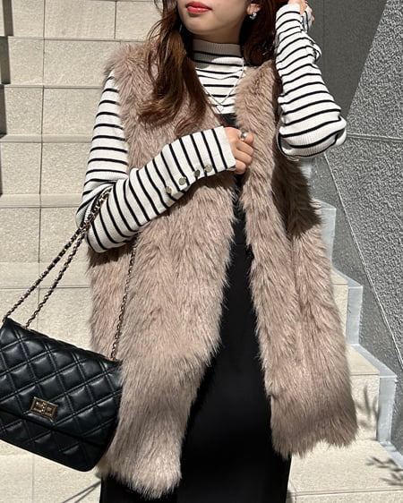 INGNI（イング） エコファーベスト ﾍﾞｰｼﾞｭ