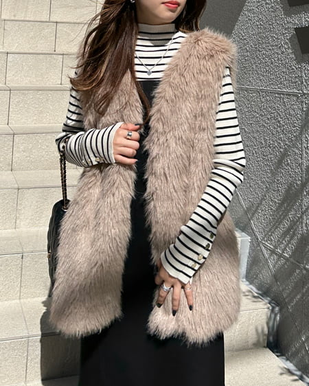 INGNI（イング） エコファーベスト ﾍﾞｰｼﾞｭ