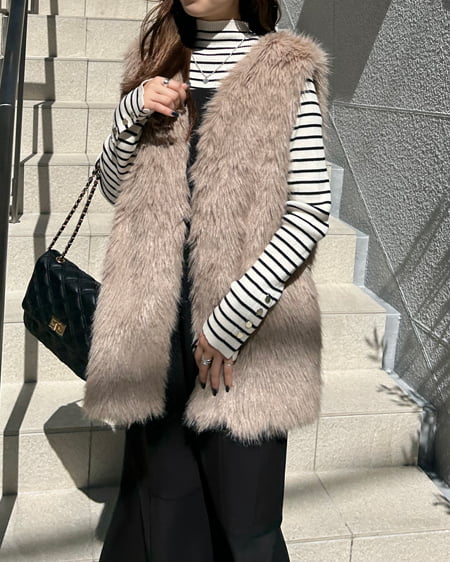 INGNI（イング） エコファーベスト ﾍﾞｰｼﾞｭ