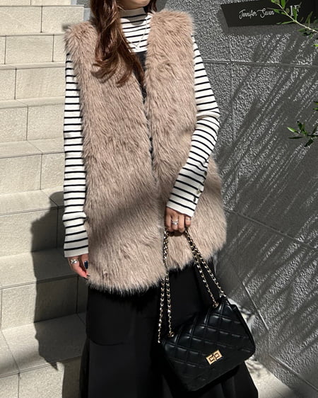 INGNI（イング） エコファーベスト ﾍﾞｰｼﾞｭ