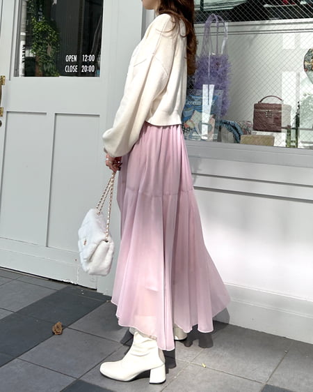 INGNI(イング) イニシャル刺しゅうロゴニット アイボリー