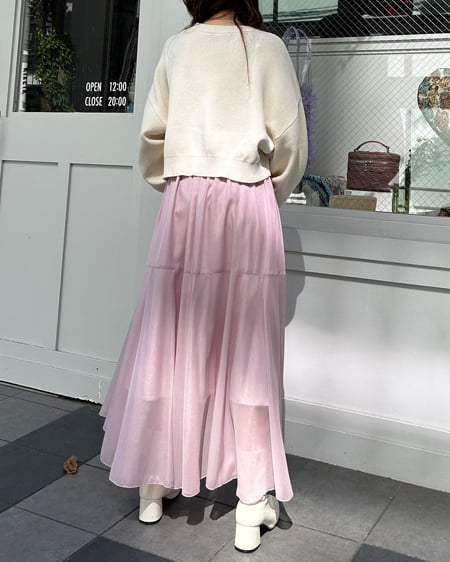 INGNI(イング) イニシャル刺しゅうロゴニット アイボリー