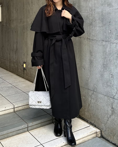 INGNI(イング) ケープセットAラインコート クロ