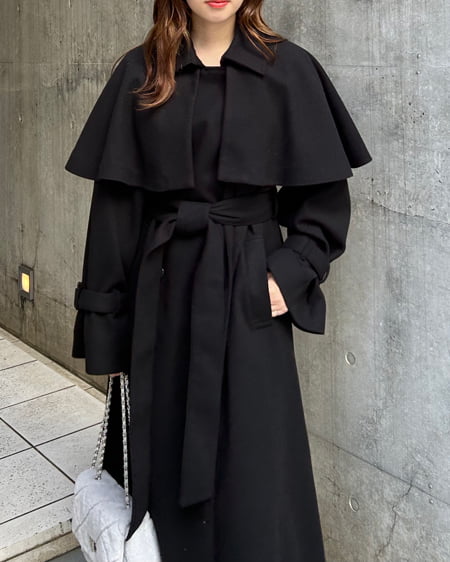 INGNI(イング) ケープセットAラインコート クロ