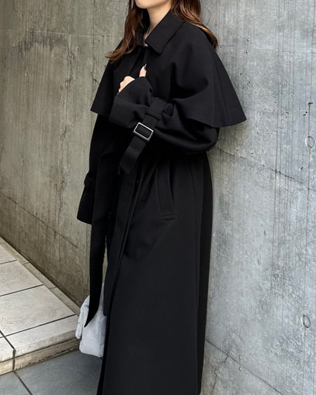 INGNI(イング) ケープセットAラインコート クロ